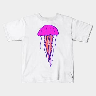 Pink and Orange Jellyfish Kids T-Shirt